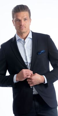 Buzo tummansininen irtotakki