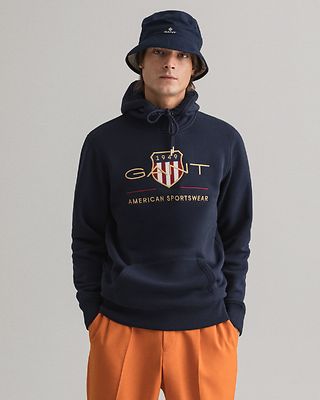 Gant tummansininen collegehuppari