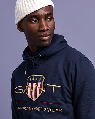 Gant tummansininen collegehuppari