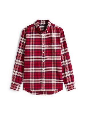 Tommy Hilfiger punaruudullinen regular fit flanellipaita