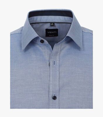 Venti sininen body fit kauluspaita