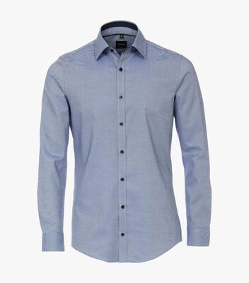 Venti sininen body fit kauluspaita