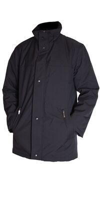 Buzo musta tikkivuorillinen talvitakki