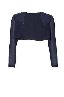 Swing tummansininen sifonki bolero