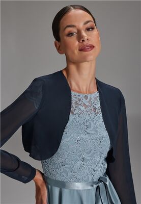 Swing tummansininen sifonki bolero