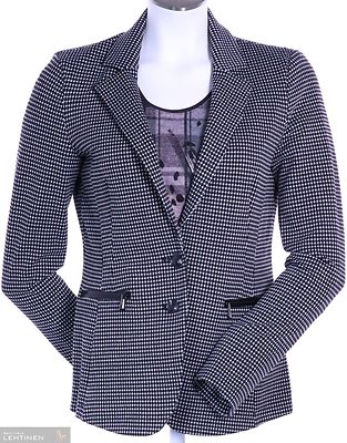 Gerry Weber  joustava musta/valkoruudullinen jersey jakku