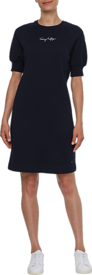 Tommy hilfiger tummansininen lyhythihainen college mekko