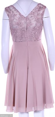 Upea kellohelmainen  roosanvärinen sifonkimekko La Sensen mallistosta