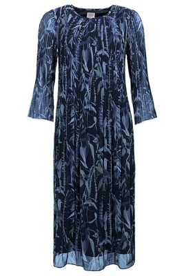 STI pliseerattu kuviollinen sifonkimekko