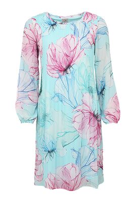 STI kesäinen turkoosi kuviollinen sifonki mekko