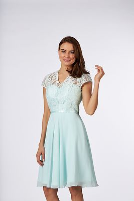 Vaaleanvihreä lyhyt juhlamekko Fashion New Yorkin mallistosta