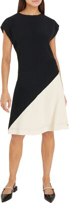 Tommy Hilfiger mustavalkoinen hihaton mekko