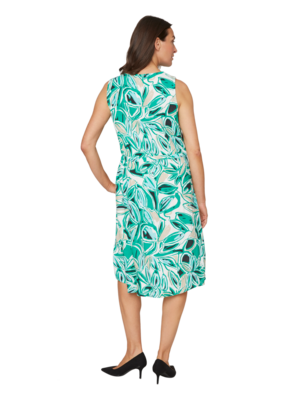 Jensen hihaton vihreä viskoosi mekko