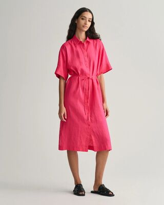 Gant pinkki paitamekko pellavaa