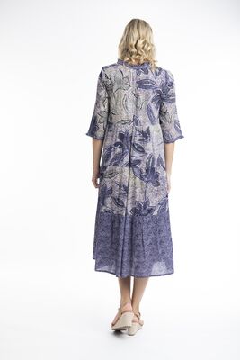 Orientique violetin sävyinen pitkä kesämekko