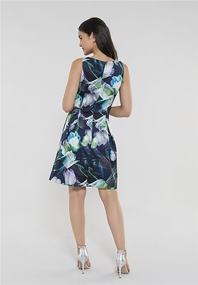 Swing kuviollinen lyhyt kellohelma mekko