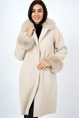 M.X.O beige lämmin syystakki