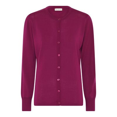 Micha purppuran sävyinen merinovilla neuletakki