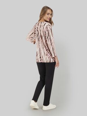 Signature roosan sävyinen trikoopusero