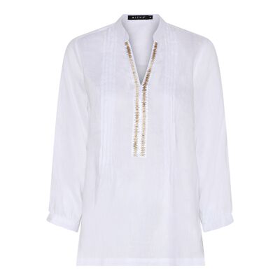 Micha valkoinen pellava pusero