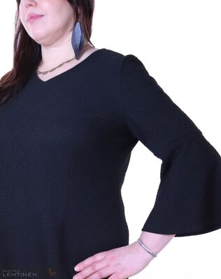 Shenina joustava musta kotelomekko