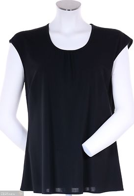 Modelian joustava musta hyvin laskeutuva toppi, väljä malli