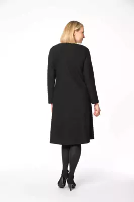 Aino seline musta ontelokankainen mekko