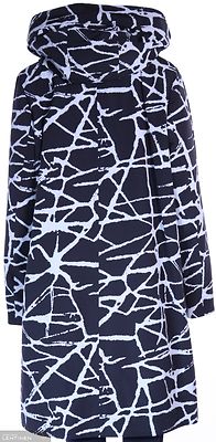 Flare musta harmaa kuviollinen kevät takki