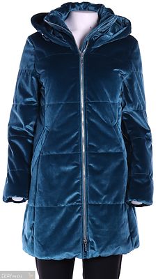 Loft turkoosi talvitakki samettia