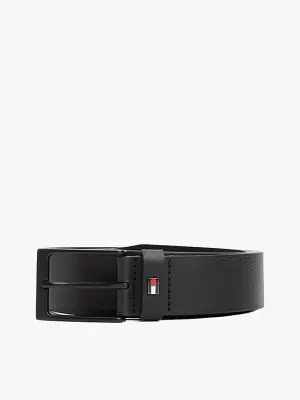 Tommy Hilfiger musta nahkavyö mustalla soljella