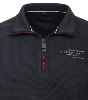 Casamoda sininen puolivetoketjullinen collegepusero