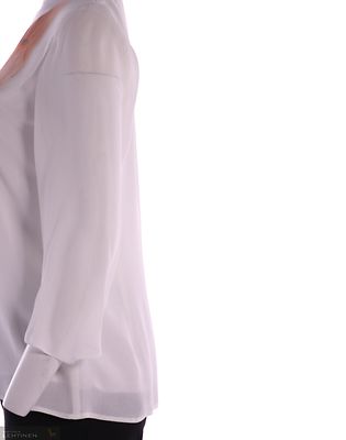 Muoti-Herralan vaalea sifonkipusero pyöreällä pääntiellä