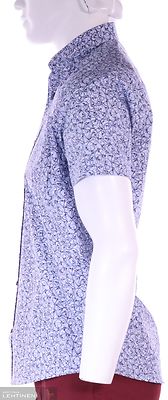 Petrifun sinikuvioinen slim fit lyhythihainen paita