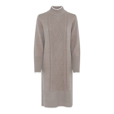 Micha beige neulemekko puolipoolo kauluksella