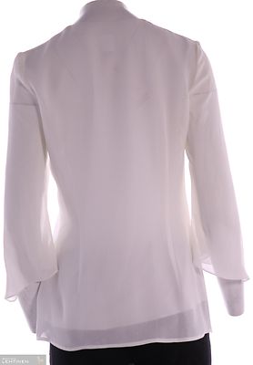 Muoti-Herralan vaalea sifonkipusero pyöreällä pääntiellä