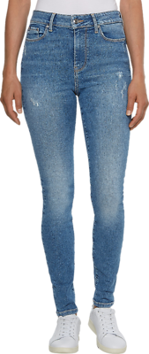 Tommy hilfiger vaaleat korkeavyötäröiset slim fit farkut