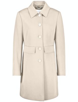 Gerry Weber luonnonvalkoinen polvimittainen kevättakki