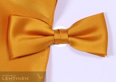 Matex okrankeltainen rusetti ja taskuliina