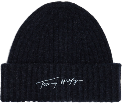 Tommy hilfiger tummansininen neule pipo