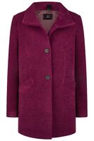 Lebek luumunsävyinen villakangastakki