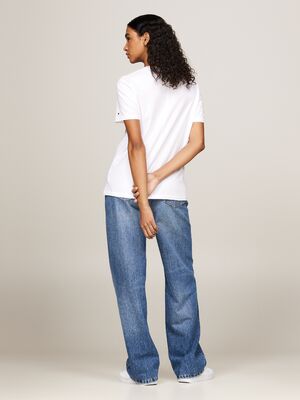 Tommy Hilfiger valkoinen t-paita brodeerauksella