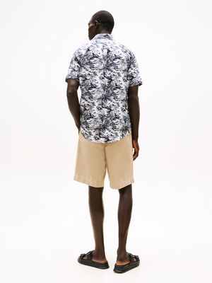 Tommy Hilfiger kuviollinen regular fit lyhythihainen pellavapaita