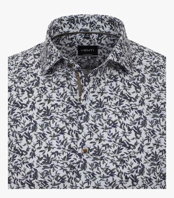 Venti vihreäkuvioinen modern fit kauluspaita