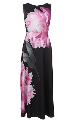 STI hihaton kukkakuvioinen satiinimekko