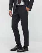 Turo mustat athlete fit housut urheilulliselle miehelle