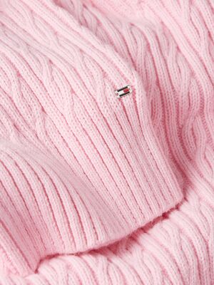 Tommy Hilfiger vaaleanpunainen over size neulepusero