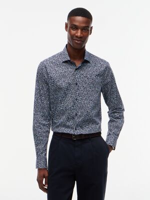 Tommy Hilfiger tumansininen pienikuvioinen regular fit kauluspaita