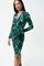 Joseph Ribkoff vihreä musta pitkähihainen mekko