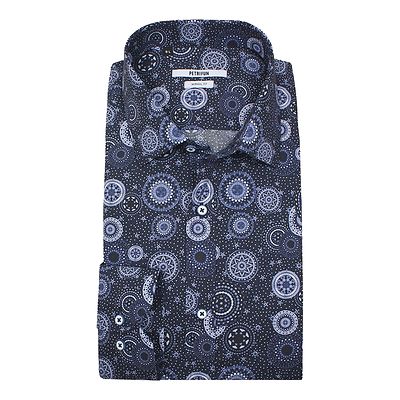 Petrifun pikähihainen kuviollinen slim fit paita