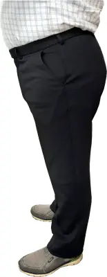 FK kotimaiset mustat miesten superhousut -edestä madallettu vyötärö